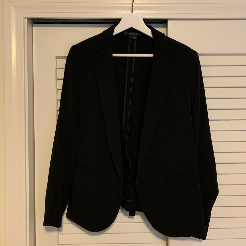 Theory silk blend blazer